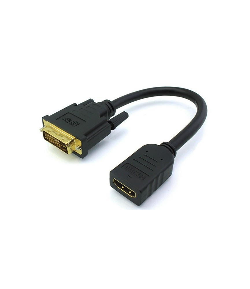 כבל DVI זכר - HDMI נקבה, 0.15 מטר