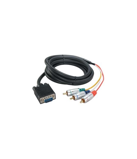 כבל VGA - 3XRCA COMPONENT איכותי 1.8 מטר
