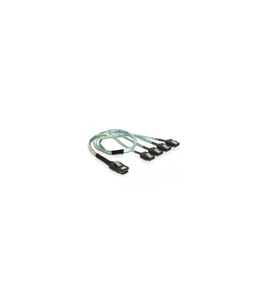 כבל MINI SAS 36P - 4xSATA 7P 0.5M