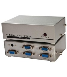 מפצל VGA מוגבר 4 מסכים 250MHz + ספק כוח