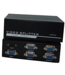 מפצל VGA מוגבר 4 מסכים 250MHz, מתח מ-USB